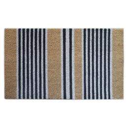 Door Mat Deluxe Coir Backed Stripes 45 x 75 cm Doormat