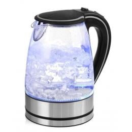 Glass Kettle Electric LED Light Kitchen Water Jug Stainless Steel 1.7L