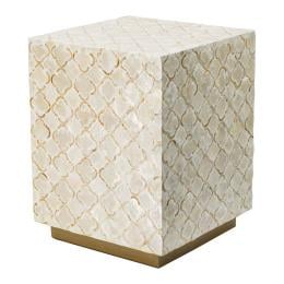 Haymen Shell Stool Side Table Square Box Bedside Desk