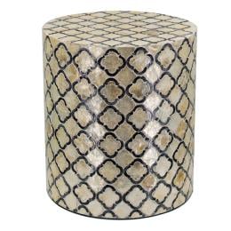 Eliat Shell Stool MDF Side Table Round Bedside Desk Decor