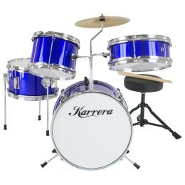 Karrera Kids 4pc Drum Set Kit - Blue