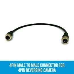 Elinz 4pin Male To Male Connector For 4pin Reversing Camera