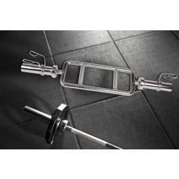 Chrome Olympic Tricep Bar Barbell Heavy Duty With Spring Collars