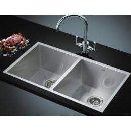 820x457mm Handmade Stainless Steel Kitchen Laundry Sink With Waste