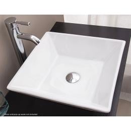 Bathroom Ceramic Rectangular Above Countertop Basin For Vanity