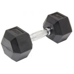 10kg Commercial Rubber Hex Dumbbell Gym Weight