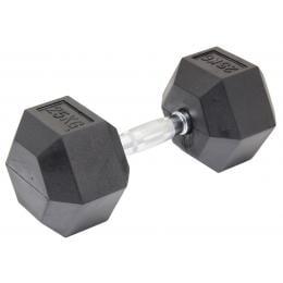 25kg Commercial Rubber Hex Dumbbell Gym Weight