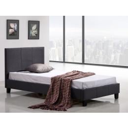 Single Linen Fabric Bed Frame Grey