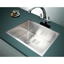 550x455mm Handmade 1.5mm Stainless Steel Kitchen Sink Square Waste