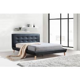 Palermo Double PU Leather Deluxe Bed Frame Black