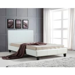 King Single Pu Leather Bed Frame White