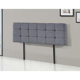 Linen Fabric Headboard Bedhead - Grey - Queen