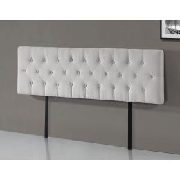 Linen Fabric King Bed Deluxe Headboard Bedhead Beige - Diamond