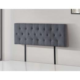 Linen Fabric Double Bed Deluxe Headboard Bedhead Diamond - Grey
