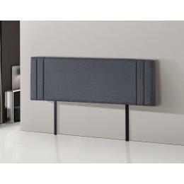 Linen Fabric King Bed Deluxe Headboard Bedhead Grey Straight