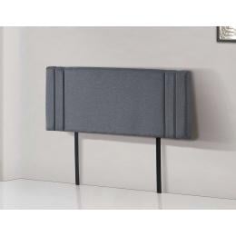 Linen Fabric Double Bed Deluxe Headboard Bedhead Straight - Grey