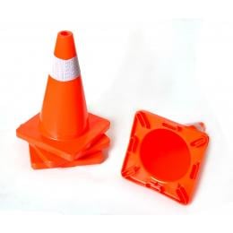 4x 45cm Road Traffic Safety Cones Reflective Overlap Parking Emergency
