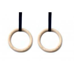 32mm Wooden Gymnastic Rings Olympic Gym Rings Strength Training