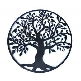 Black Tree Of Life Wall Art Hanging Metal Iron Sculpture Garden 99cm