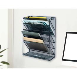 Wall Mount 6 Pocket Hanging File Sorter Folder Holder Rack Storage