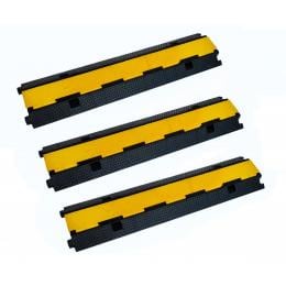 3pcs 2-cable Rubber Electrical Wire Cover Heavy Duty Protector