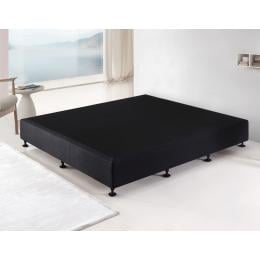 Palermo King Single Ensemble Bed Base Midnight Black Linen Fabric