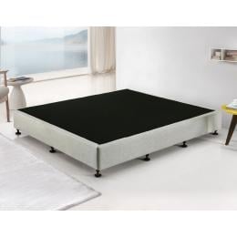 Palermo King Ensemble Bed Base Platinum Light Grey Linen Fabric