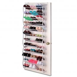 36 Pair Shoe Holder Organiser Over The Door Hanging Shelf Rack