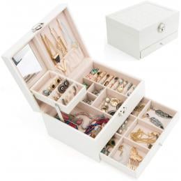 Jewellery Storage Box Girls Rings Necklaces Display  Storage Case