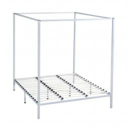 4 Four Poster King Bed Frame - White