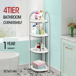 Shower Corner Shelf White Caddy Bathroom Shelves Bath Storage Rack 4
