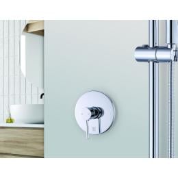 Shower Bath Mixer Tap Bathroom Watermark Approved Chrome Round