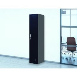 One-door Office Gym Shed Clothing Locker Cabinet w/Padlock - Black