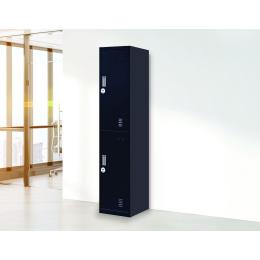 2-door Vertical Locker Storage w/4 combination Lock Black