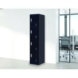 4-door Vertical Locker Office/Gym Standard Black