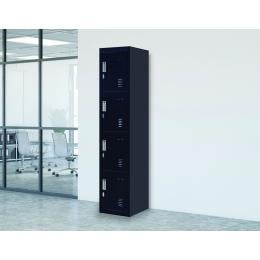 4 Door Locker - Office/gym w/Padlock Black