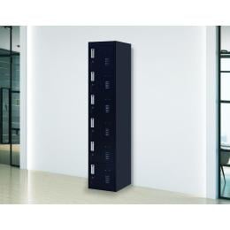 6-door Vertical Locker Standard - Black