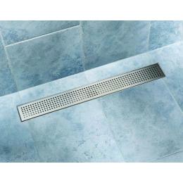 800mm Bathroom Shower Stainless Steel Grate Drain Square Pattern