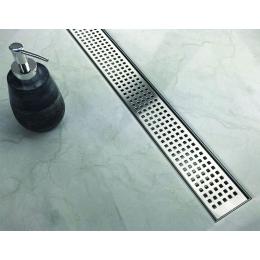 1000mm Bathroom Shower Stainless Steel Grate Drain Square Pattern
