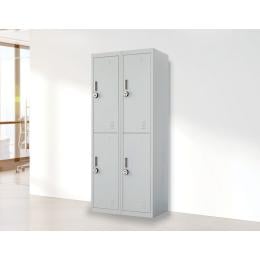 Four-door Office Shed Storage Locker 4-Digit Combination Lock Grey