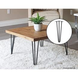 Set Of 4 Industrial 3-rod Retro Hairpin Table Legs 12mm Steel Bench Desk - 41cm Black