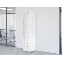 Grey Two-door L-shaped Office Gym Shed Storage Lockers Standard