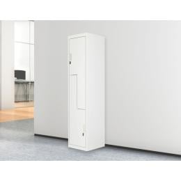 Grey Two-door L-shaped Storage Lockers/w Padlock