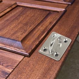 4x M6 304 Stainless Steel Oblong Pad Eye Plate Hardware Staple Hook