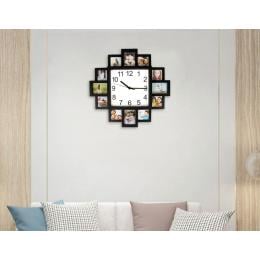 Photo Frame Picture Collage 12-p Display Wall Clock Photowall  Décor
