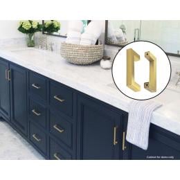 15x Brushed Brass Drawer  Kitchen Cabinet Handles Gold Finish 96mm