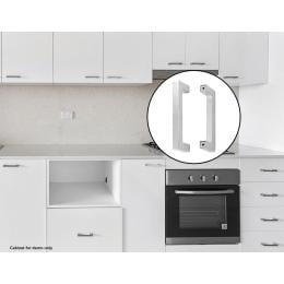 Brushed Nickel Stainless Steel Kitchen Cabinet Square Handles 15-pack