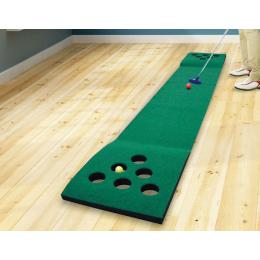 Golf Beer Pong Game Toy Set Green Putting Matt With 2 Putters, 6 Balls