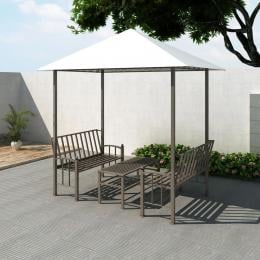 Garden Pavilion With Table And Benches 2.5x1.5x2.4 M