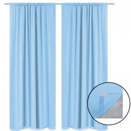 Blockout Curtains 2 Pcs Double Layer 140x245 Cm Turquoise